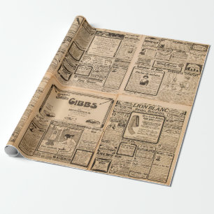Used paper background. Old newspaper page with vin