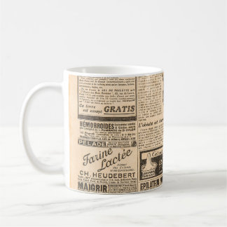 Used paper background. Old newspaper pages with vi Coffee Mug