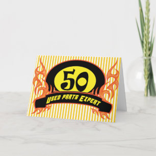 Used Parts 50th Birthday Party Invitations