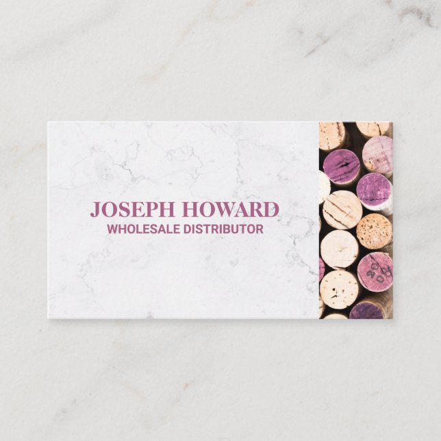 Used Wine Corks | Top View Business Card (Front)