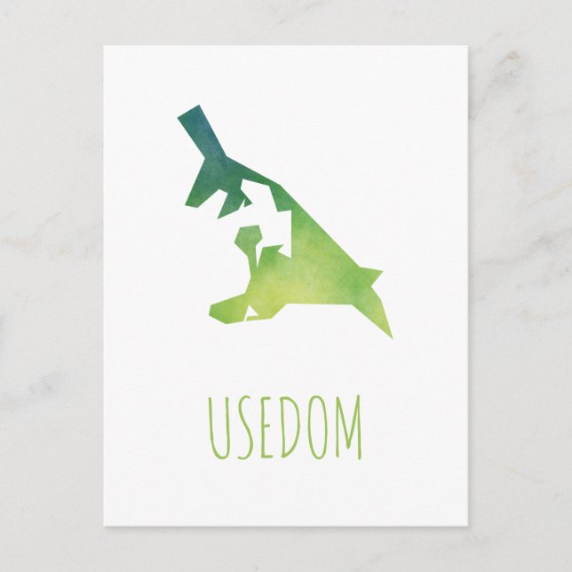 Usedom Map Postcard (Front)