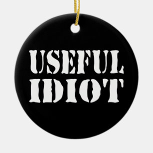 USEFUL IDIOT CERAMIC TREE DECORATION