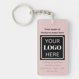 Useful promotional QR code for business pink blush Key Ring