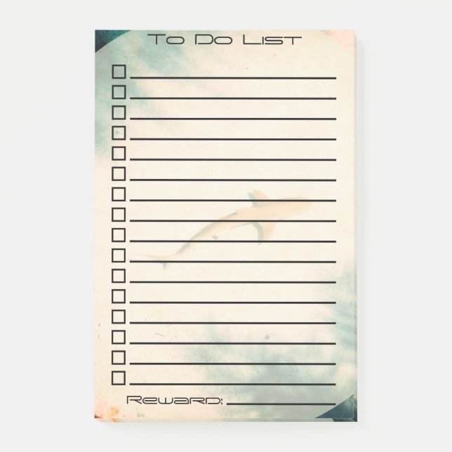 Useful To Do List | Young Shark | Photo Post-it Notes (Front)