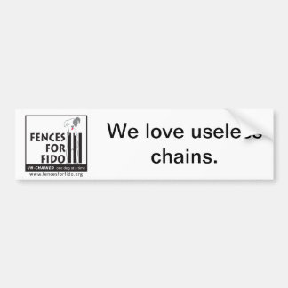 Useless Chains bumper sticker