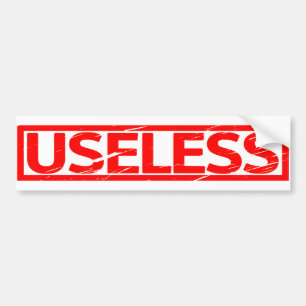 Useless Stamp Bumper Sticker