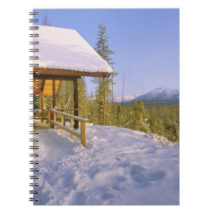 USFS Schnauss Cabin rental in Winter ovelooking Notebook