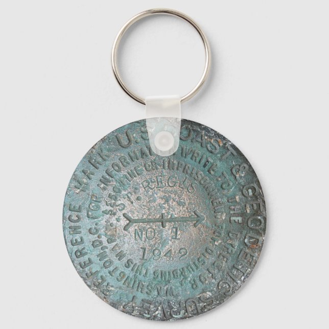USGS Benchmark, St. Regis Mountain Geodetic Survey Key Ring (Front)