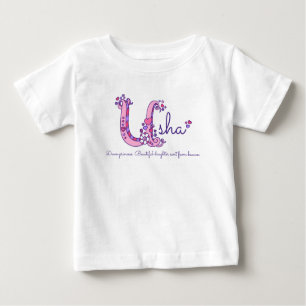 Usha girls name & meaning U monogram shirt