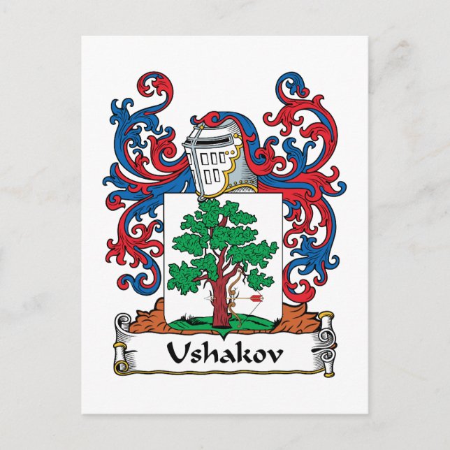 Ushakov Family Crest Postcard (Front)