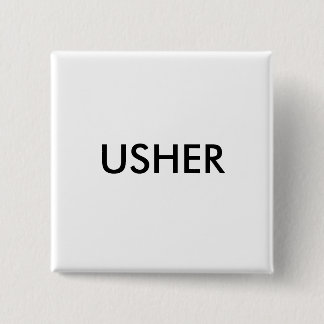 USHER 15 CM SQUARE BADGE