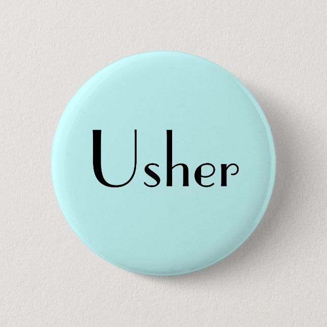 Usher 6 Cm Round Badge (Front)