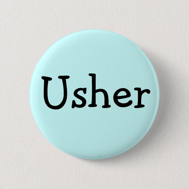 Usher 6 Cm Round Badge (Front)