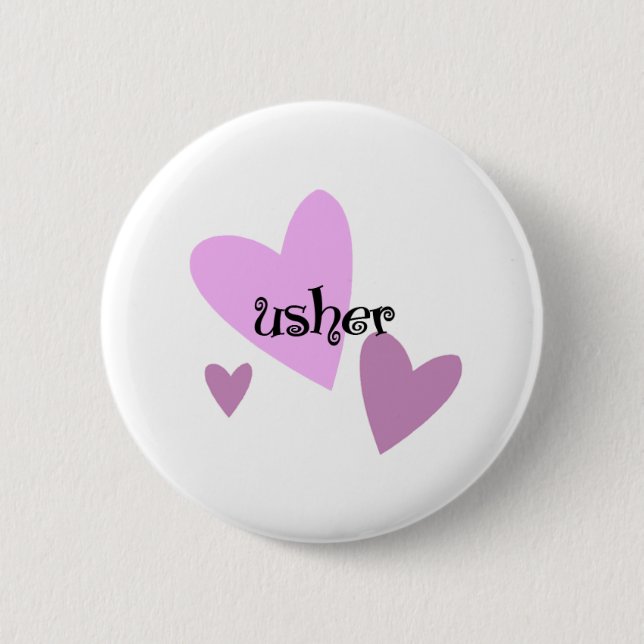 Usher 6 Cm Round Badge (Front)