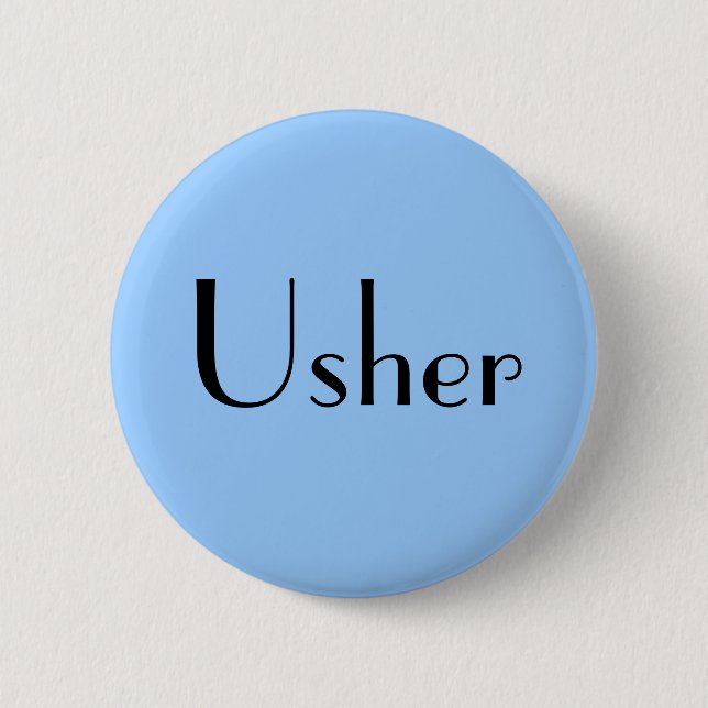 Usher 6 Cm Round Badge (Front)