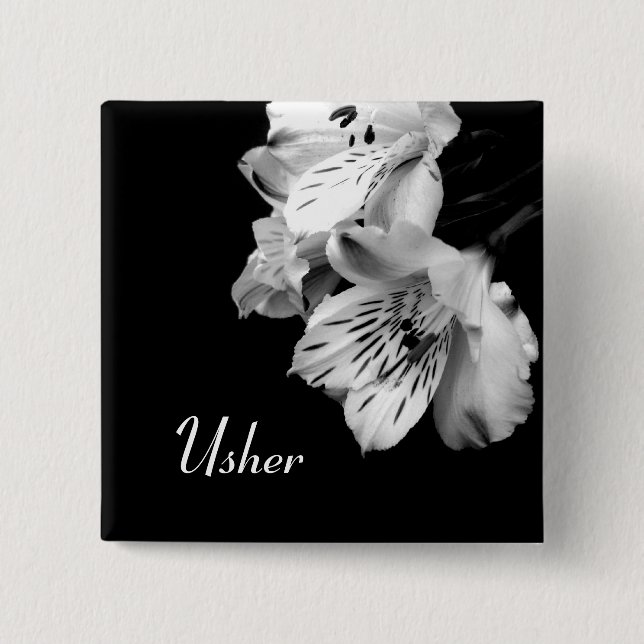 Usher Alstroemeria Lily Button (Front)