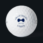 Usher Blue Bow Tie Golf Balls<br><div class="desc">These golf balls are a great favour for the ushers in your wedding. They feature a blue bow tie with the usher's name and the word Usher in a modern CAP font along with the wedding date. They'd be great for a bachelor party or weekend. The job title can be...</div>