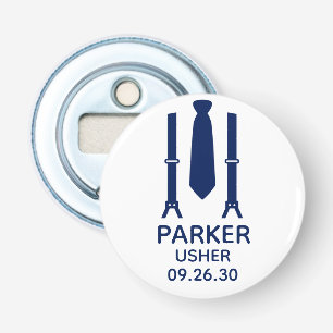 Usher Blue Tie Bottle Opener