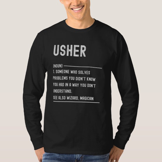 Usher Definition  Job Title T-Shirt (Front)