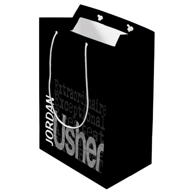 Usher Extraordinaire CUSTOM Medium Gift Bag (Back Angled)