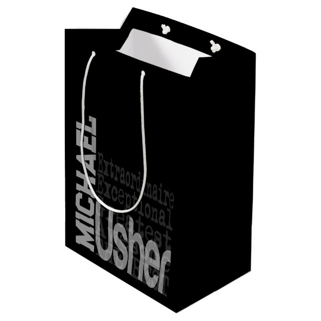 Usher Extraordinaire CUSTOM Medium Gift Bag (Back Angled)