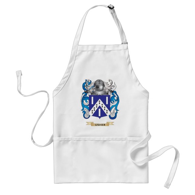 Usher Family Crest (Coat of Arms) Standard Apron (Front)
