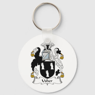 Usher Family Crest Key Ring