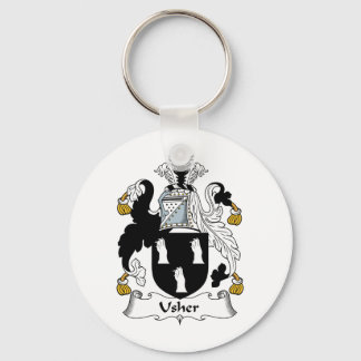 Usher Family Crest Key Ring