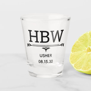 Usher Initials Shot Glass