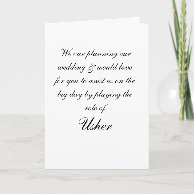 Usher Invitation (Front)