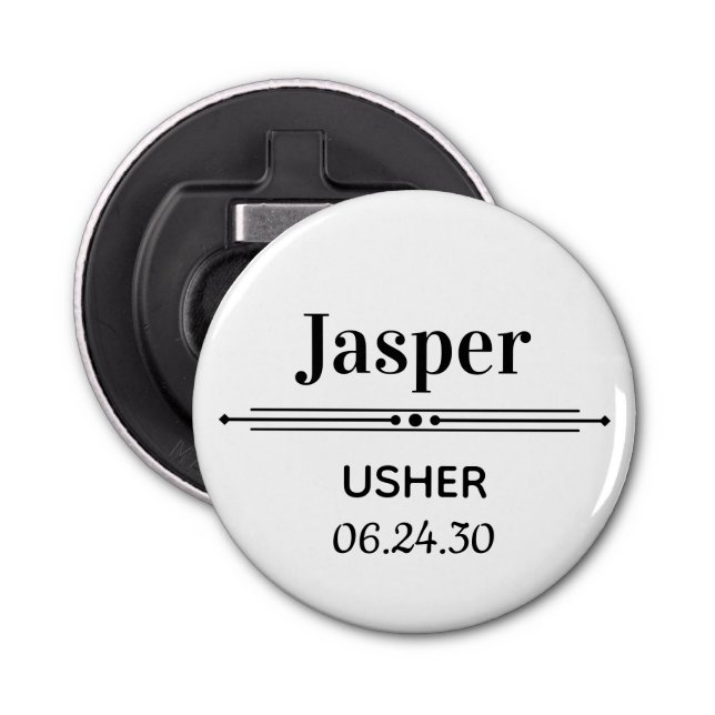 Usher Personalised Bottle Opener (Front)
