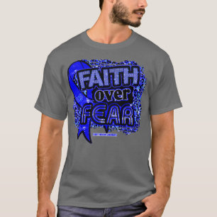 Usher Syndrome Awareness Ribbon Faith Over Fear Le T-Shirt