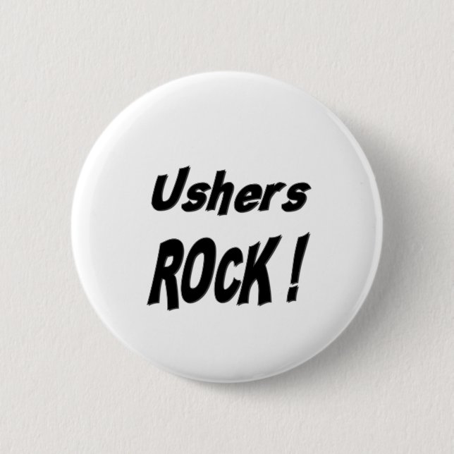 Ushers Rock! Button (Front)