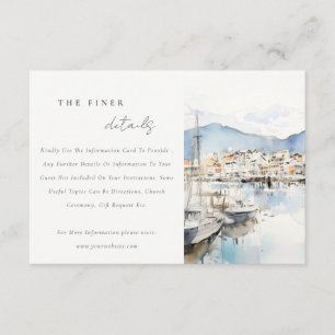 Ushuaia, Argentina Landscape Wedding Detail Enclosure Card