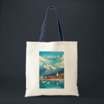 Ushuaia Argentina Travel Art Vintage Tote Bag<br><div class="desc">Ushuaia retro vector travel design. It is a resort town in Argentina. It's located on the Tierra del Fuego archipelago,  the southernmost tip of South America,  nicknamed the “End of the World.”</div>