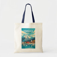 Ushuaia Argentina Travel Art Vintage