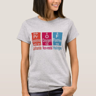 USING ELEMENTS ON THE PERIODIC TABLE TO SPELL PROF T-Shirt