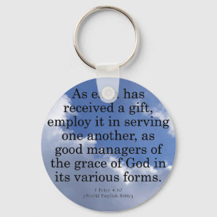 Using Gifts from God 1 Peter 4:10 Key Ring