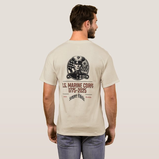 USMC 250th Birthday T-shirt (Back Full)