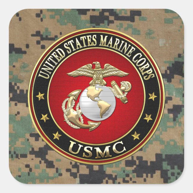 USMC EGA [Special Edition] [3D] Square Sticker (Front)