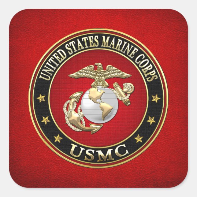USMC EGA [Special Edition] [3D] Square Sticker (Front)