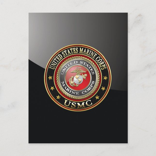 USMC Emblem [Special Edition] [3D] Postcard (Front)