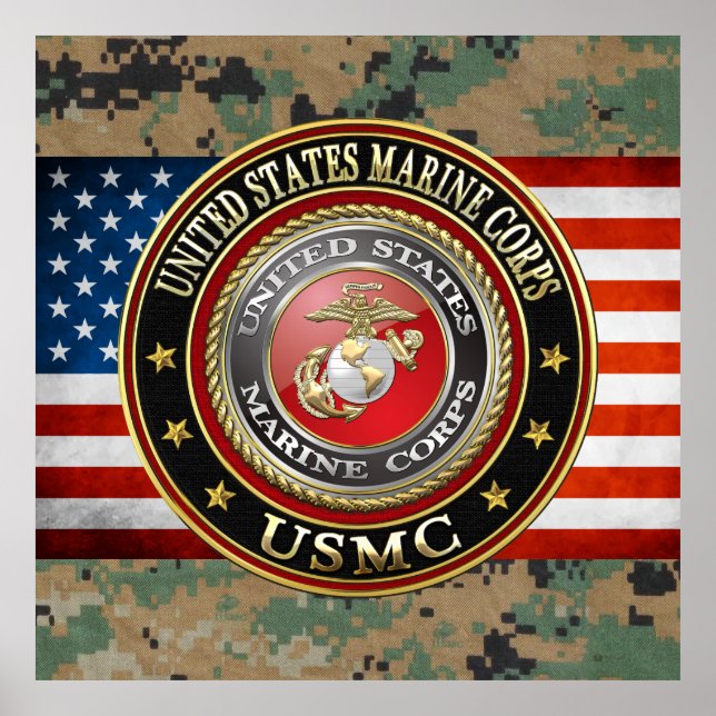 USMC Emblem [Special Edition] [3D] Poster (Front)