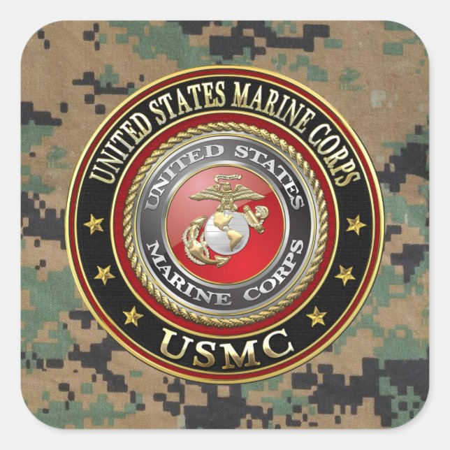 USMC Emblem [Special Edition] [3D] Square Sticker (Front)