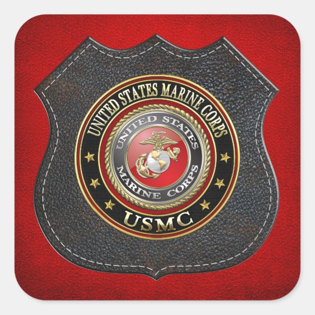 USMC Emblem [Special Edition] [3D] Square Sticker (Front)