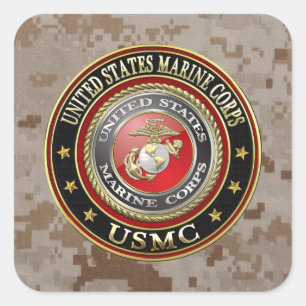 USMC Emblem [Special Edition] [3D] Square Sticker