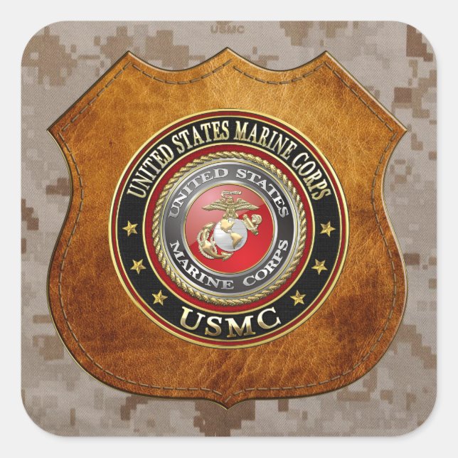 USMC Emblem [Special Edition] [3D] Square Sticker (Front)