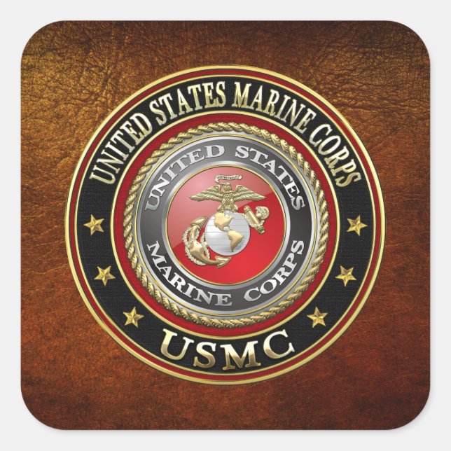 USMC Emblem [Special Edition] [3D] Square Sticker (Front)