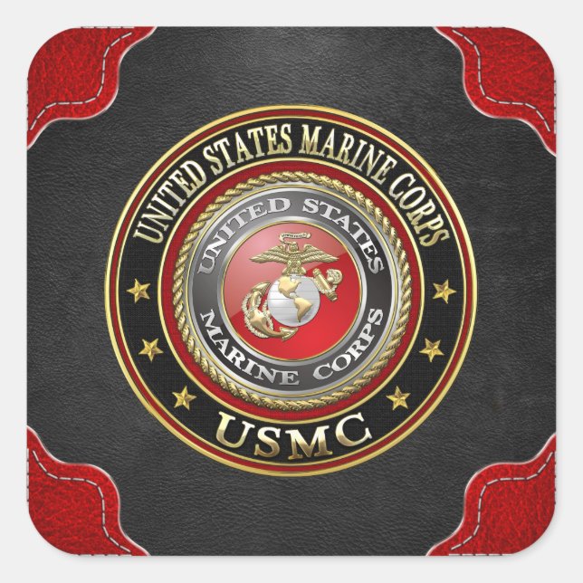 USMC Emblem [Special Edition] [3D] Square Sticker (Front)