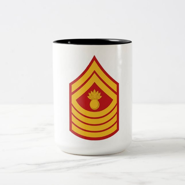 USMC First Sergeant Rank Insignia Coffee Mug (Center)